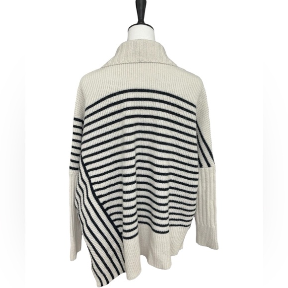 ALLSAINTS Thorpe Striped Open Cardigan Wool Alpaca Blend Size M - Picture 4 of 12